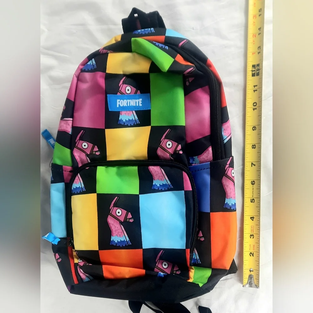 Fortnite Amplify Loot Llama Rainbow Checkered Sling Mini Sling Backpack Single
